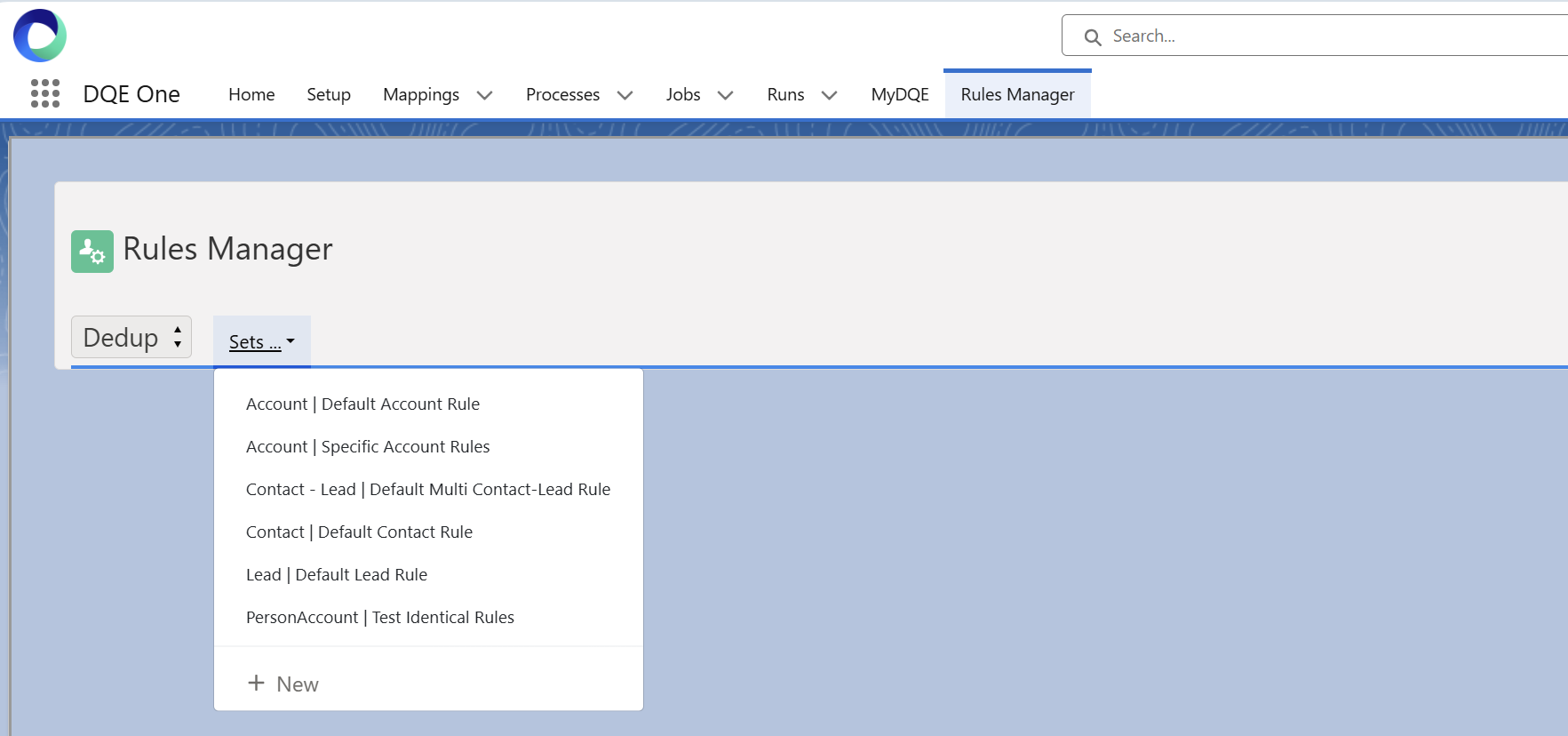 Rules Manager default deduplication rules