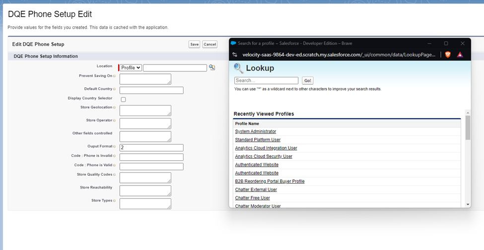Profile-specific phone custom setting