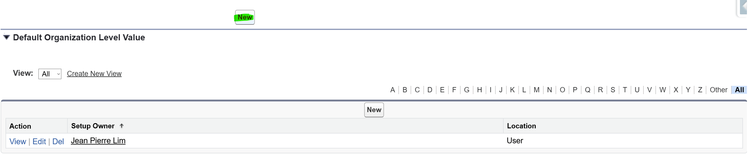 Create DQE Unify Lookup custom setting instance