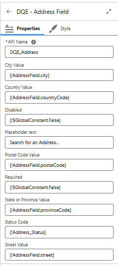 DQE Address mapping