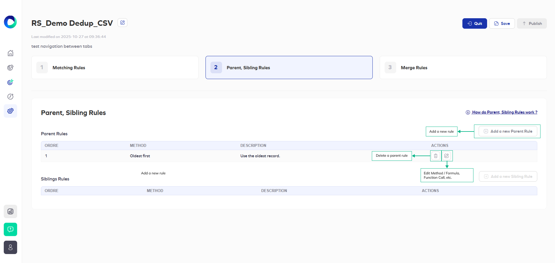 Create a parent record rule