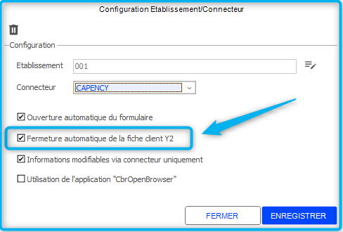Processus de fiche client Retail Y2 après avoir choisi de ne pas accéder à la page de saisie des contacts