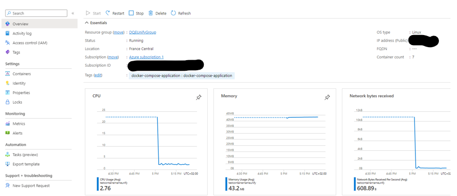 Restart the Azure Container Instance
