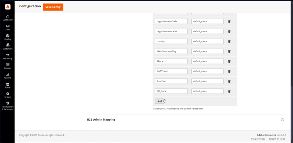 Adobe Commerce DQE B2B company account validation configuration