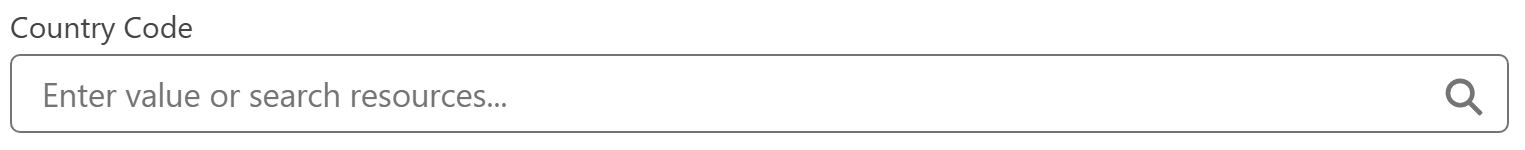 Konfiguration des Telefonfelds mit Ländercode